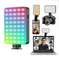 120 LED Phone Light Selfie Light 5000Mah Rechargeable Clip Video Light Adjusted 3 Light Modes for Phone Camera Laptop iPad Light for Phone for Selfie Video (D10RGB)