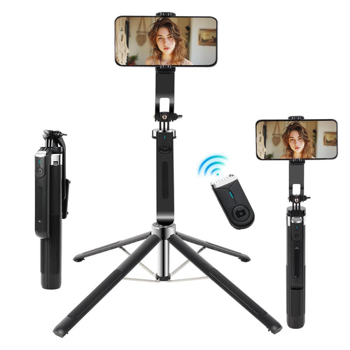 71" Phone Tripod Tripod for iPhone & Selfie Stick Tripod with RemoteAluminum Alloy Extendable Cell Phone Tripod StandAdjustable Tripod Phone Holder Compatible with Digital CamerasiPhone/Android